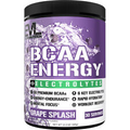 EVL BCAA Energy + Electrolytes: Hydrating Pre Workout Energy Drink, Grape, 30srv