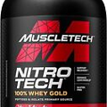 NitroTech Protein Powder + Muscle Builder 100% Whey Protein w/ Whey Isolate 2lbs
