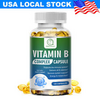 Vitamin B Complex  B1,B2,B3,B5,B6,B7,B9,B12, Immune Support Pills 120 Capsules