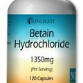 BETAINE HCL hydrochloride hcl digestive enzyme - 120 Capsules by Sunlight