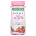 Nature's Bounty, Hair, Skin & Nails Gummies with Biotin, Strawberry, 2,500 mcg, 80 Gummies (1,250 mcg per Gummy)