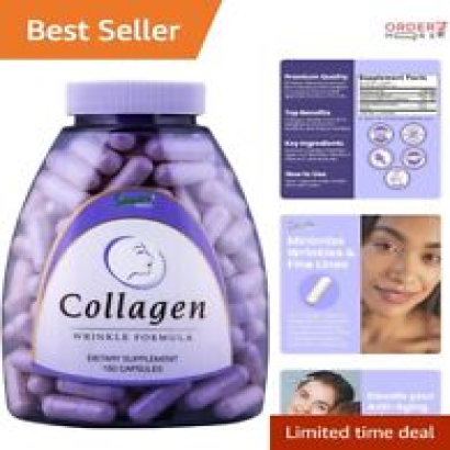 Collagen Pills with Vitamin C & E - Reduce Wrinkles, Support Hair, Skin, Nail...