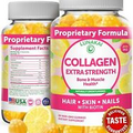 Collagen Gummies - Tastiest Proprietary Formula - 200mg Hydrolyzed Collagen 60CT