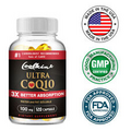Ultra CoQ10 100mg - Vitamin E - Heart and Cardiovascular Health, Energy Support