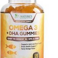 Nature's Nutrition Omega 3 Fish Oil 120Gummies Natural -Orange  EXP: 08/2025
