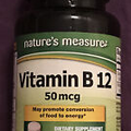 Nature's Measure Vitamin B-12  Sealed Bottles 30ct Ea. 50mcg Dietary Supplement