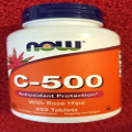 NOW C-500 With Rose Hips Antioxidant Protection 250 Tabs Exp. 11/24