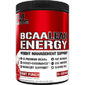 EVL BCAA Lean Energy Powder - Pre Workout Green Tea Fat Burner Support with BCAAs Amino Acids and Clean Energizers - BCAA Powder Post Workout Recovery Drink for Lean Muscle Recovery - Fruit Punch