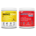 RSP NUTRITION Vegan AminoLean Pre Workout Energy (Pineapple Coconut 25 Servings) with AminoLean Recovery Post Workout Boost (Tropical Island Punch 30 Servings)