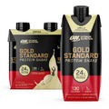 Optimum Nutrition Gold Standard Protein Shake, 24g Protein, Ready to Drink Protein Shake, Gluten Free, Vitamin C for Immune Support, Vanilla, 11 Fl Oz, Pack of 4 (Packaging May Vary)
