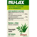 Nu-Lax Natural Laxative with Prebiotic 40 Tablets