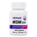 HENUE MSM 1500, 60Tablets, Joint Cartilage Bone Health Supplement