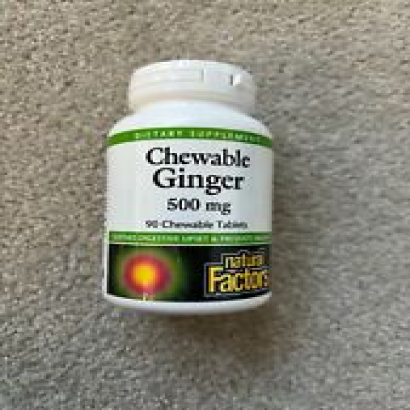 Natural Factors Chewable Ginger, 90 Chewable Tablets
