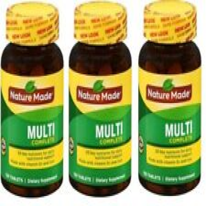Nature Made Multivitamin with Iron for  Women and Men 130 Tablets X 3 Packs