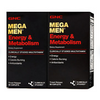 2 Pack GNC Mega Men Energy & Metabolism Multivitamins 90 Caplets Total 180 Ct.