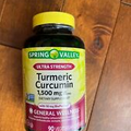 Spring Valley Turmeric Curcumin, Ultra Strength, 1,500 mg, 90 Count