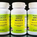 Adult Multi-vitamins, multivitamins, Made in USA - 180 tablets (3x60)