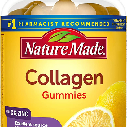 Collagen Gummies with Vitamin C, Zinc and Biotin, Hydrolyzed Collagen Peptides S