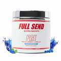 FULL SEND Pre Workout Powder with Beta Alanine, Preworkout Energy Supplement for Men and Women, for Performance, Endurance, Focus, 200mg Caffeine, B Vitamin Complex, 30 Servings, Blue Raspberry