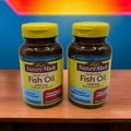 2x Nature Made Burp-Less Fish Oil 1200 mg 60 Softgels Ea Omega 3 EXP 8/25+