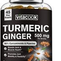 Vitacook Turmeric Curcumin 400 mg with Black Pepper & Ginger, Healthy Joint 8/25