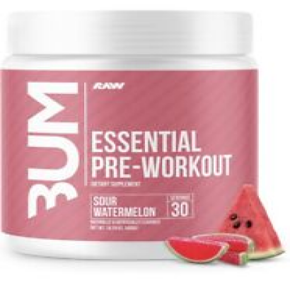 RAW Nutrition Essential Pre Workout Powder, Sour Watermelon, 30 Servings