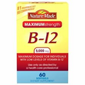 Vitamin B12 5000mcg 60 Soft gels By Nature Made