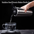 Stainless Steel Protein Shaker Bottle Gym Sport Shaker Bottle