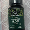 PlantFusion Vegan Complete Iron 25Mg 90 VegCaps Exp 1/25
