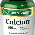 Nature's Bounty Calcium 500mg Vitamin D3, Immune Support, Bone Health, 300 count