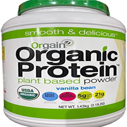 Orgain 3.15 LBS Organic Plant Based Protein Powder, Vanilla Bean