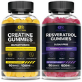 EFFECTIVE NUTRA Creatine Gummies & Resveratrol Gummies Bundle