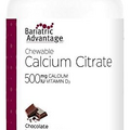Bariatric Advantage Calcium Citrate Chewable 500 mg - for Bariatric Surgery Patients - High-Potency, Easy-Digest Tablets - Calcium Citrate - Bone Strength Supplements* - 90 Count - Chocolate
