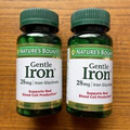 Natures Bounty Gentle Iron 28mg Iron Glycinate 90 Capsules x 2 = 180 Total