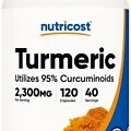 Nutricost Turmeric Curcumin (95% Curcuminoids) 2300mg, 120 Caps - With BioPerine