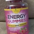 Energy Gummies Vitamin B12, Green Tea and Guarana Extract, Daily Energy Vitamin