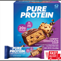 12-Pack Pure Protein Bars, High Protein, Chewy Chocolate Chip, 1.76oz