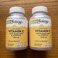2x Solaray Vitamin C Rose Hips & Acerola 1000mg Timed-Release 200 Vegcaps total