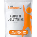 BULKSUPPLEMENTS.COM N-Acetyl L-Glutamine Powder - Glutamine Supplement, L Glutamine Powder - Gut Health & Recovery, Glutamine 750mg - Gluten Free, 750mg per Serving, 250g (8.8 oz)