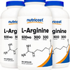 Nutricost L-Arginine 500mg, 300 Capsules (3 Bottles)