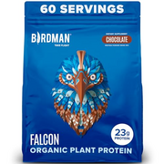 BIRDMAN Falcon Vegan Protein Powder Organic, Stevia & Sugar Free, Plant Based Protein, Low Carb, Dairy Free, Keto, Non Whey Protein, Probiotic, Pea Protein | Chocolate Flavor - 60 Servings - 3.9lb