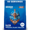BIRDMAN Falcon Vegan Protein Powder Organic, Stevia & Sugar Free, Plant Based Protein, Low Carb, Dairy Free, Keto, Non Whey Protein, Probiotic, Pea Protein | Chocolate Flavor - 60 Servings - 3.9lb