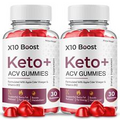 X10 Boost Keto ACV Gummies, X10 Gummies Maximum Strength Official (2 Pack)