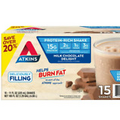 Atkins Milk Chocolate Ready to Drink Shake (15 Pack, 11 Fluid Ounce)