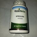 Real Herbs Spirulina Capsules - Highest Dosage Per Capsule 90ct 03/24