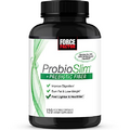 Force Factor ProbioSlim + Prebiotic Fiber Weight Loss Supplement for Women and Men, Probiotic and Prebiotic Digestive Health Support with Green Tea Extract and Psyllium Husk Fiber, 120 Capsules
