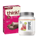 Protein Innovation Bundle- Isopure Infusions Whey Protein Isolate- Watermelon Lime, 20G Protein (16 Servings) with think! High Protein Crisp Bars- Chocolate, 15G Protein (10 Bars)