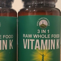 Peak Performance 3 in 1 Raw Whole Food Vitamin K - 30 Capsules NWOB free ship