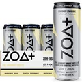 ZOA+ Pre-Workout Energy Drink, Coconut Lemonade 12 Fl Oz (Pack of 12)