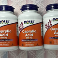 3 Now Foods Caprylic Acid 600 mg 100 Softgels Each EXP 07/26